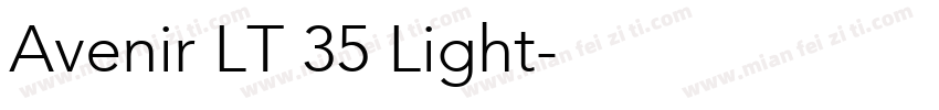 Avenir LT 35 Light字体转换
